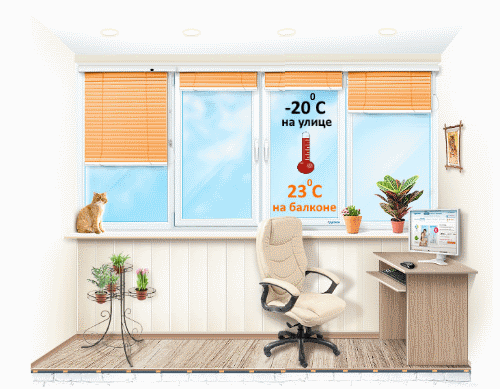 Тёплое остекление