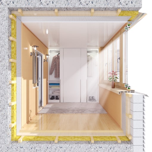 балкон в разрезе